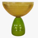 BOWL EN CRISTAL VERDE Y AMBAR "MALMO"