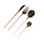 CUCHARA DE POSTRE "STAINLESS GOLD PINK"