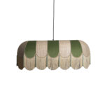 LAMPARA "VIDAVI" RECTANGULAR YUTE FLEQUILLO OLIVE