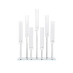 CANDELABRO 7 BRAZOS EN CRISTAL RECTANGULAR "MECA"