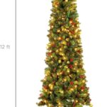 ARBOL DE NAVIDAD CON DECORACIONES Y LUCES 12FT