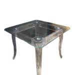 MESA BISTRO TOPE DE CRISTAL BASE EN ACRILICO "MIRANDA"