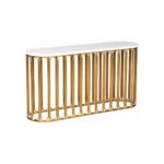 CONSOLA TOPE DE MARMOL BASE DORADA "RONNIE"