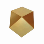 MESA LATERAL HEXAGONAL DORADA "RONNIE"