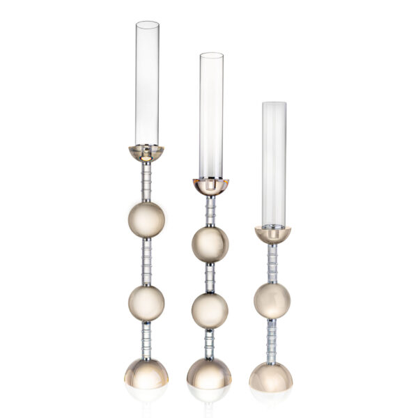 CANDELABRO EN CRISTAL "BUBBLES" MED.