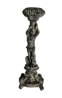 ESCULTURA EN PIEDRA "QUERUBIEN CON CUENCO"