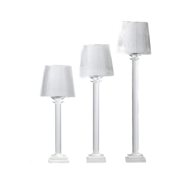 CANDELABRO EN CRISTAL UNITARIO "FRANCESCA" PEQ.