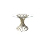 MESA BISTRO TOPE CRISTAL STAINLESS GOLD