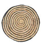 INDIVIDUAL EN YUTE ESPIRAL NEGRO