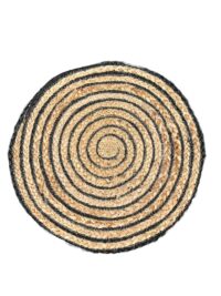 INDIVIDUAL EN YUTE ESPIRAL NEGRO