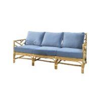 SOFA RATTAN BLUE "BAMBU"