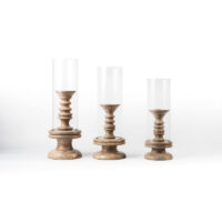 CANDELABRO EN MADERA "CHENNAI" GDE.