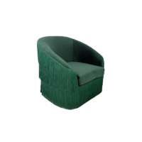 BUTACA TERCIOPELO FRINGE GREEN