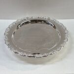 BANDEJA REDONDA ELEVADA SILVER PLATED "BREGENZ"