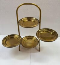 CAKE STAND 4 NIVELES GOLD BRASS