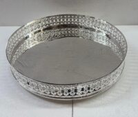 BANDEJA REDONDA NICKEL PLATED DIVINE