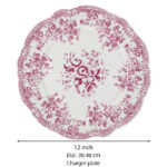 PLATO BASE "JOSEPHINE" BURGUNDY ROSE
