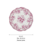 PLATO DE POSTRE "JOSEPHINE" BURGUNDY ROSE