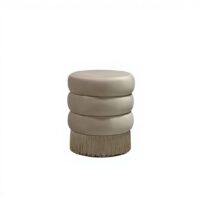 OTOMAN CON FLECOS "RETRO" BEIGE