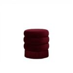 OTOMAN CON FLECOS "RETRO" RED