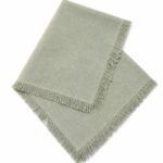 SERVILLETA DE LINO CON FLECOS "SAGE" 20X20