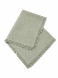 SERVILLETA DE LINO CON FLECOS "SAGE" 20X20