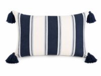 COJIN BLANCO Y AZUL CON BORLAS "PORTOFINO"